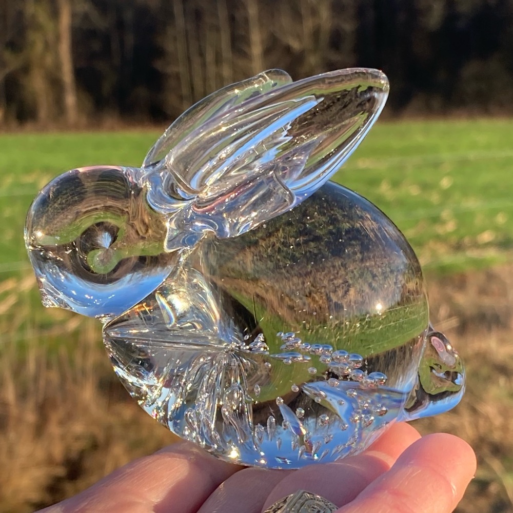 Dazzling Vintage Leonard Art Glass Bunny - Picture 12 of 13